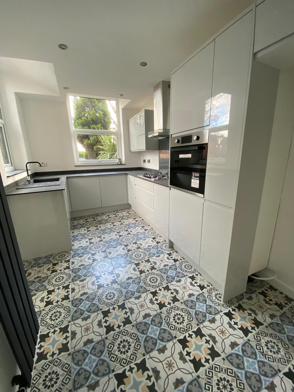 Completed relocated kitchen