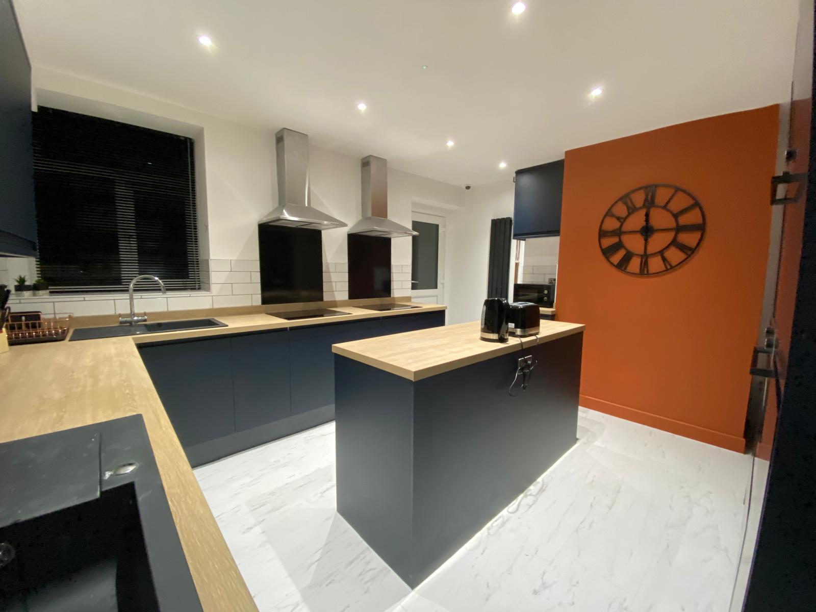 Completed five-bedroom HMO bedroom